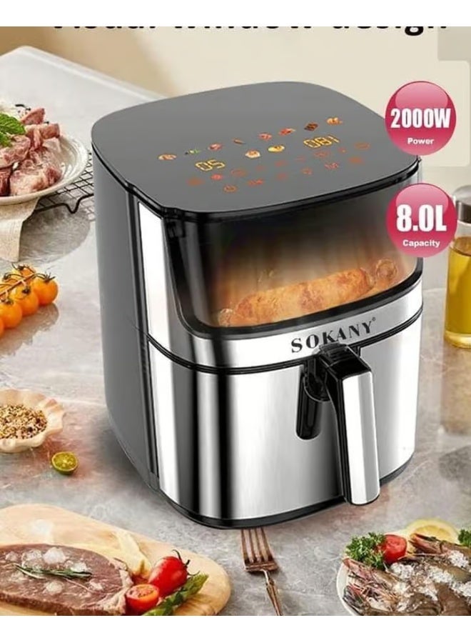sokany Sokani digital fryer, 8 liters, 2000 watts, SK-10045 - Image 2